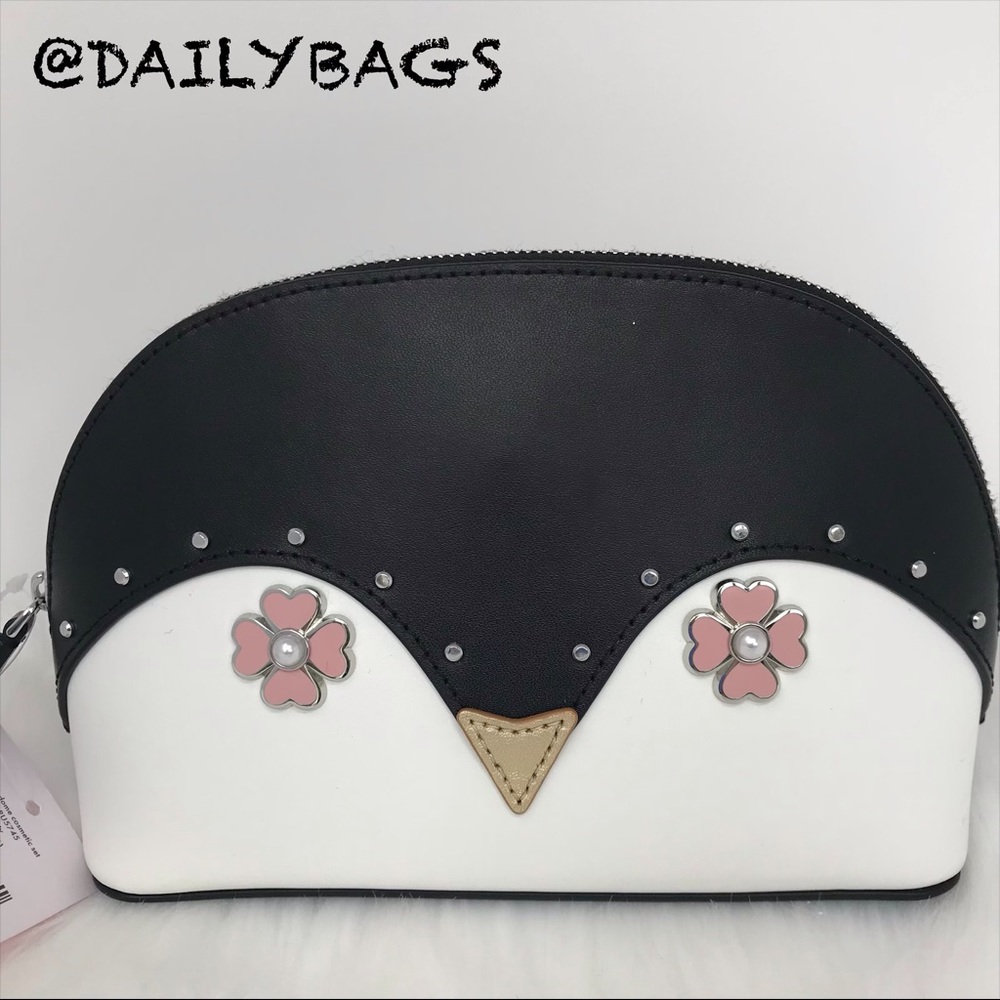 KATE SPADE PENGUIN FROSTY TRIPLE COSMETIC DOME - Picture 6 of 7